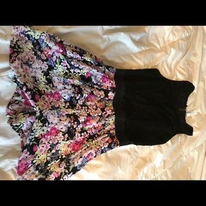 Black and Flowered Romper